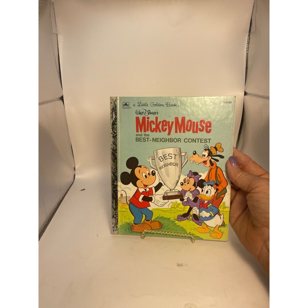 Vintage A Little Golden Book Mickey Mouse & The Best-Neighbor Contest 1977 #1701